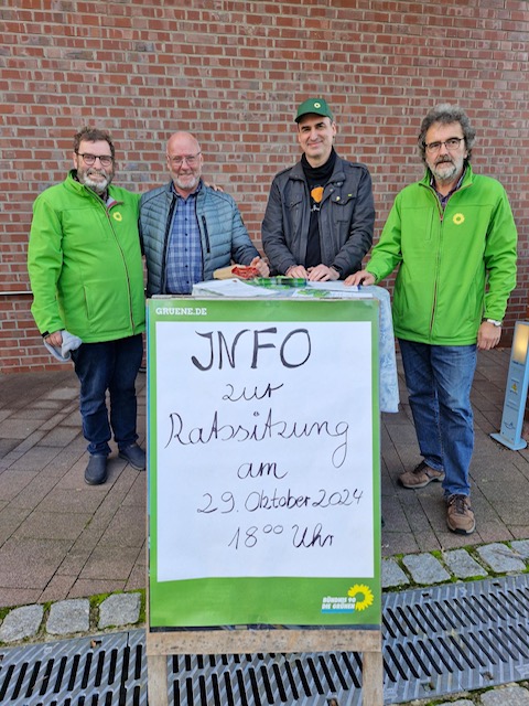 Erster Infostand vor den Ratssitzungen des Alpener Gemeinderats