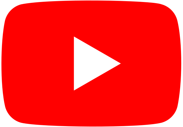 YouTube Logo mit weißem Play-Button auf rotem Hintergrund.